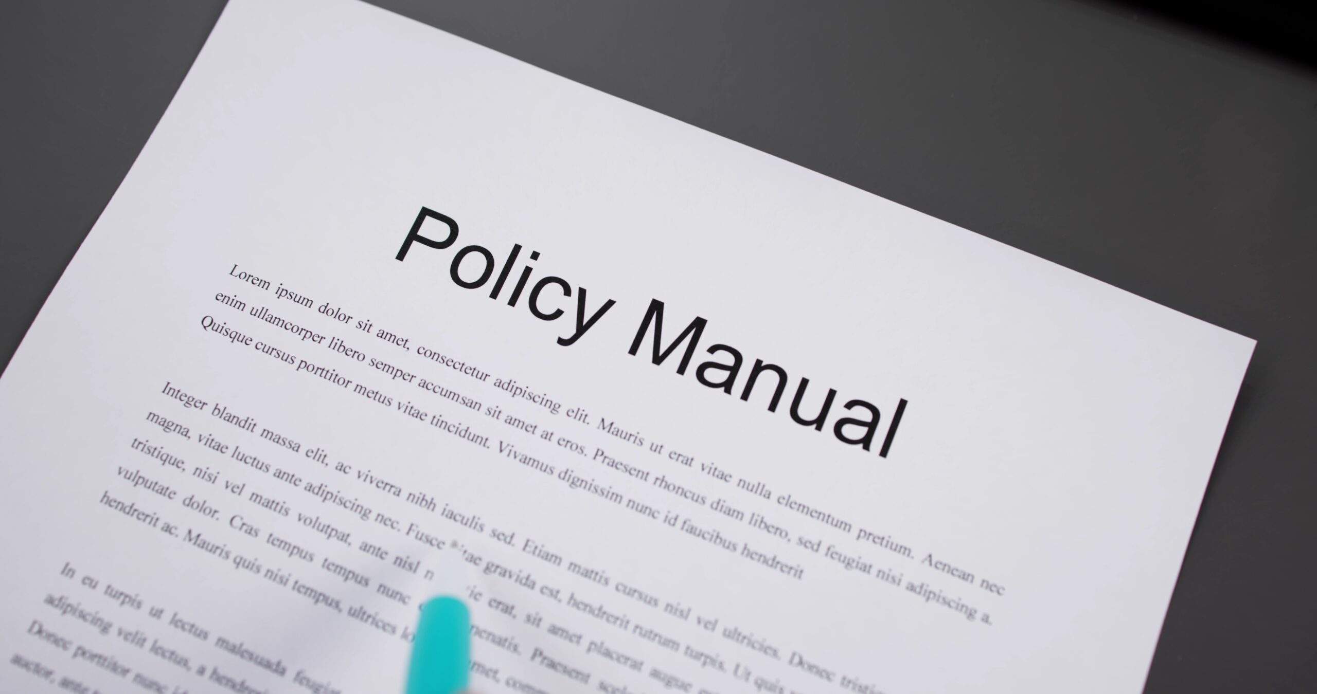 Document of Employment Policies Manual